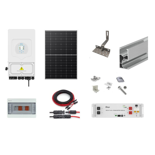 Kit sistem fotovoltaic complet 6 kW trifazat HYBRID